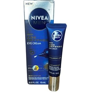 Nivea Men Age Defense Eye Cream Hyaluronic Acid Anti Aging 0.5oz 15ml New